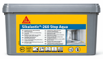 Sikalastic-260 Stop Aqua Быстротвердеющая гидроизоляция готовая акриловая под плитку (7 кг)