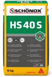 Sch&ouml;nox HS 40 S Bg 15-минутная гибридная ремонтная смесь/шпатлевка, 0-20 (40) мм (20 кг), 20 кг