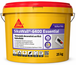 Sikawall-6400 Essential Акрилова декоративна штукатурка, 1.5 мм, біла (25 кг) 807213 фото